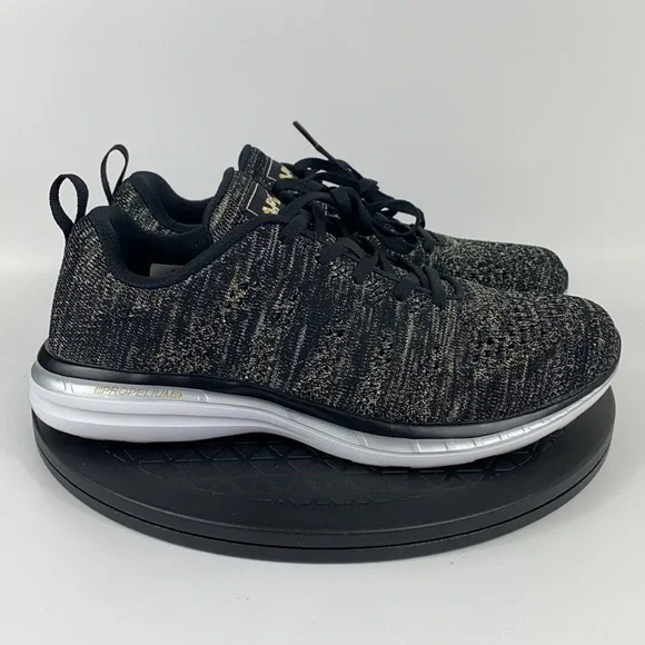 APL Techloom Pro Black/Gold Athletic Running Shoes Women's Size 9 - Picture 4 of 12